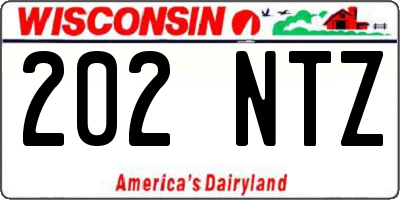 WI license plate 202NTZ