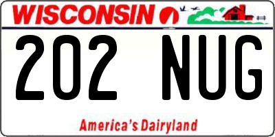 WI license plate 202NUG