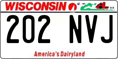 WI license plate 202NVJ