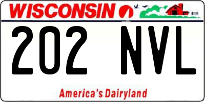 WI license plate 202NVL