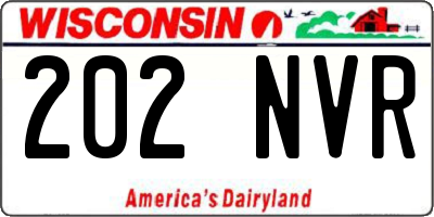 WI license plate 202NVR