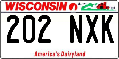 WI license plate 202NXK