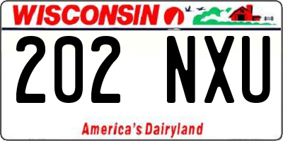 WI license plate 202NXU