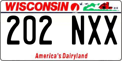 WI license plate 202NXX