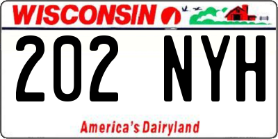 WI license plate 202NYH