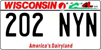 WI license plate 202NYN