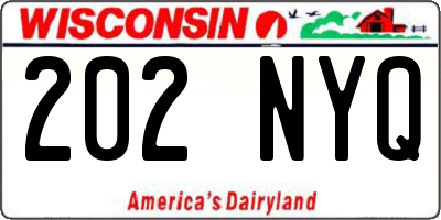 WI license plate 202NYQ
