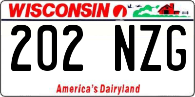 WI license plate 202NZG