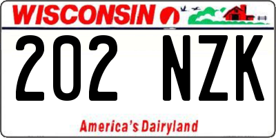WI license plate 202NZK