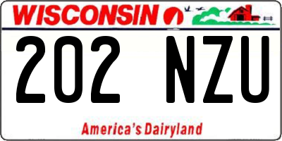 WI license plate 202NZU