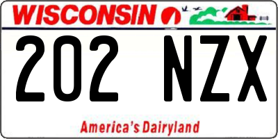 WI license plate 202NZX