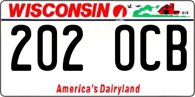 WI license plate 202OCB