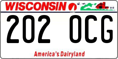 WI license plate 202OCG