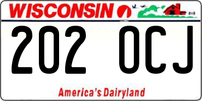 WI license plate 202OCJ