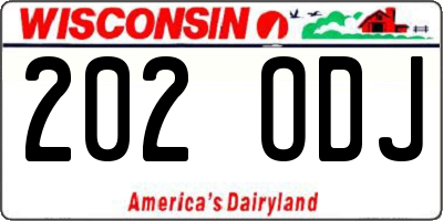 WI license plate 202ODJ
