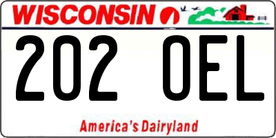 WI license plate 202OEL