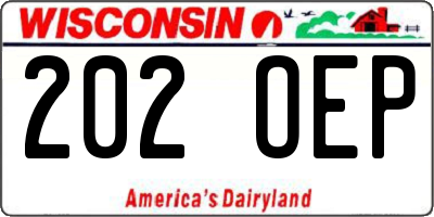 WI license plate 202OEP