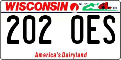 WI license plate 202OES
