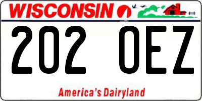 WI license plate 202OEZ