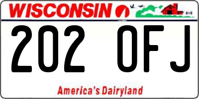 WI license plate 202OFJ