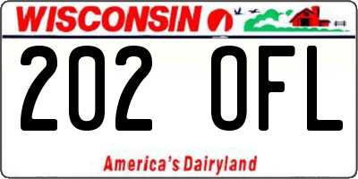 WI license plate 202OFL