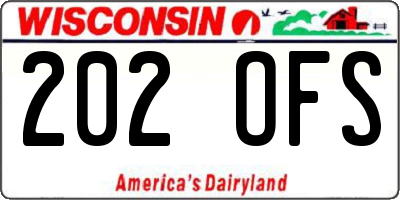 WI license plate 202OFS