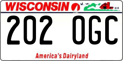 WI license plate 202OGC