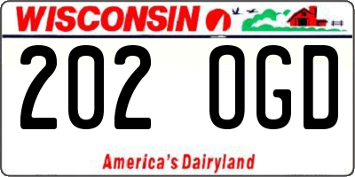 WI license plate 202OGD