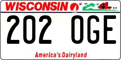 WI license plate 202OGE
