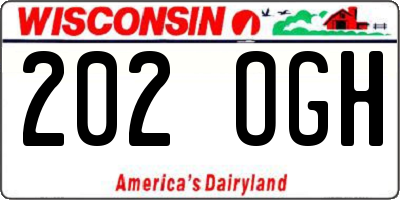 WI license plate 202OGH