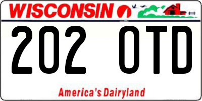 WI license plate 202OTD