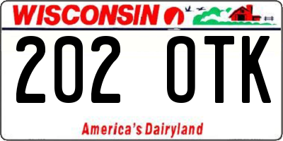 WI license plate 202OTK