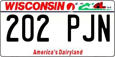WI license plate 202PJN