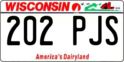WI license plate 202PJS