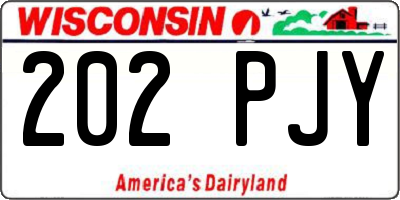 WI license plate 202PJY