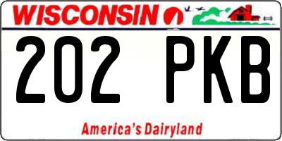 WI license plate 202PKB