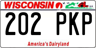 WI license plate 202PKP