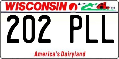 WI license plate 202PLL