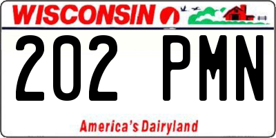 WI license plate 202PMN