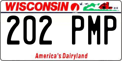 WI license plate 202PMP