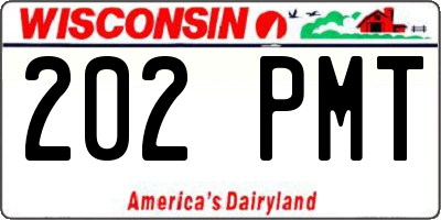 WI license plate 202PMT