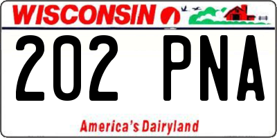 WI license plate 202PNA