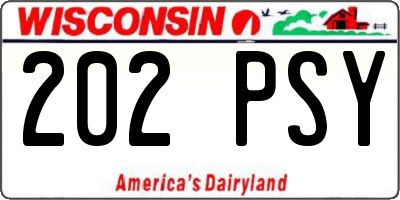 WI license plate 202PSY