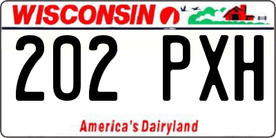 WI license plate 202PXH