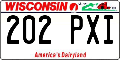WI license plate 202PXI