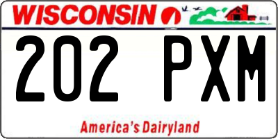WI license plate 202PXM