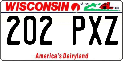 WI license plate 202PXZ