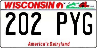 WI license plate 202PYG