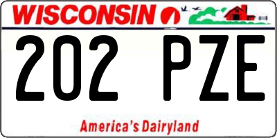 WI license plate 202PZE