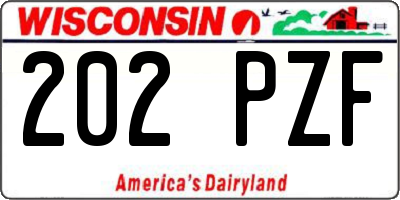 WI license plate 202PZF